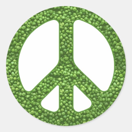Erbsen Runder Aufkleber (Vorderseite)