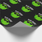 Erbsen Typ Funny Veggie Pea Pun Dark BG Geschenkpapier (Ecke)