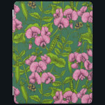 Erbsen und Hummeln, grün und rosa iPad Hülle<br><div class="desc">Häusermalte Muster mit Erbsen und Hummeln.</div>