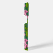 Erbsen und Hummeln, grün und rosa iPhone Hülle (Rechte Seite)