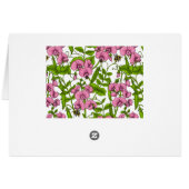 Erbsen und Hummeln, süß, rosa, grün und weiß (Rückseite Horizontal)