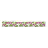 Erbsen und Hummeln, süß, rosa, grün und weiß Satinband (Vorderseite)