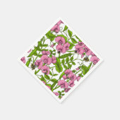 Erbsen und Hummeln, süß, rosa, grün und weiß Serviette (Ecke)