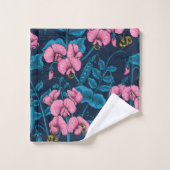 Erbsen und Hummeln, süß, rosa und blau Badhandtuch Set (Waschlappen)