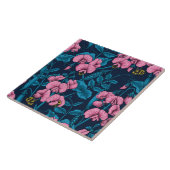 Erbsen und Hummeln, süß, rosa und blau Fliese (Seite)