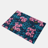 Erbsen und Hummeln, süß, rosa und blau Fußmatte (Schrägansicht)