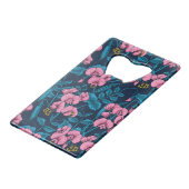 Erbsen und Hummeln, süß, rosa und blau Geldbeutel Flaschenöffner (Vorderseite Schrägansicht)