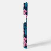 Erbsen und Hummeln, süß, rosa und blau iPhone Hülle (Rechte Seite)