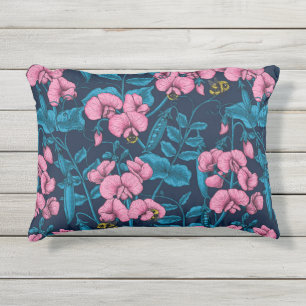 Erbsen und Hummeln, süß, rosa und blau Kissen Für Draußen