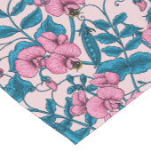 Erbsen und Hummeln, süß, rosa und blau Kurzer Tischläufer (Ecke)