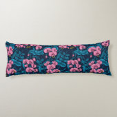 Erbsen und Hummeln, süß, rosa und blau Seitenschläferkissen (Rückseite)