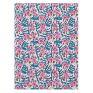 Erbsen und Hummeln, süß, rosa und blau Tischdecke