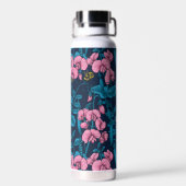 Erbsen und Hummeln, süß, rosa und blau Trinkflasche (Rückseite)