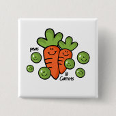 Erbsen und Karotten Button (Vorderseite)