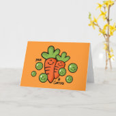 Erbsen und Karotten Karte (Gelbe Blume)