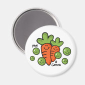 Erbsen und Karotten Magnet (Vorderseite/Rückseite)