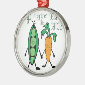 Erbsen und Karotten Ornament Aus Metall (Links)