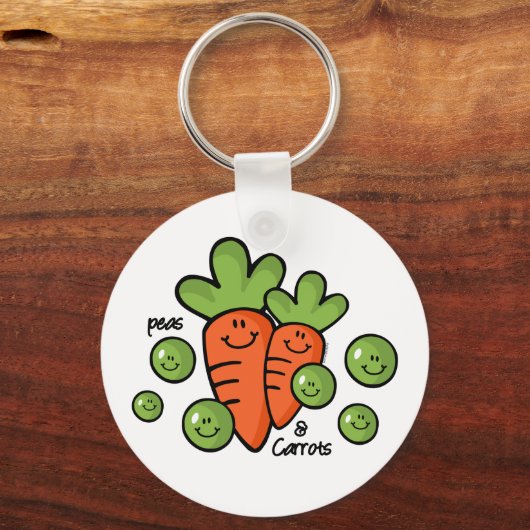 Erbsen und Karotten Schlüsselanhänger (Vorderseite)