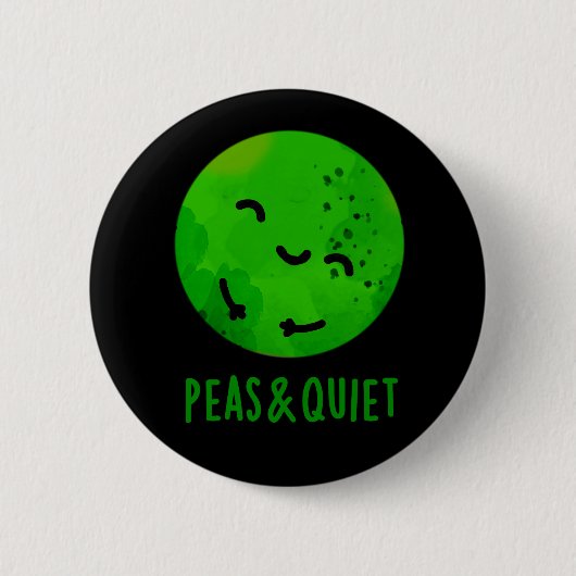 Erbsen und leise Funny Veggie Pea Pub Dark BG Button (Vorderseite)
