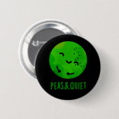 Erbsen und leise Funny Veggie Pea Pub Dark BG Button (Vorne & Hinten)
