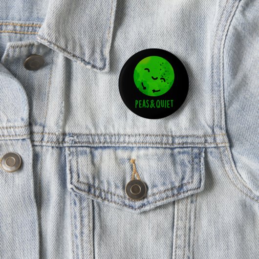 Erbsen und leise Funny Veggie Pea Pub Dark BG Button (Beispiel)