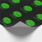 Erbsen und leise Funny Veggie Pea Pub Dark BG Geschenkpapier (Ecke)