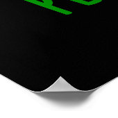 Erbsen und leise Funny Veggie Pea Pub Dark BG Poster (Ecke)