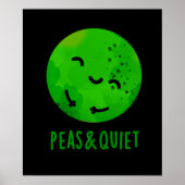 Erbsen und leise Funny Veggie Pea Pub Dark BG Poster (Vorne)