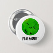 Erbsen und ruhige, sonnige Veggie Pea Puppe Button (Vorne & Hinten)
