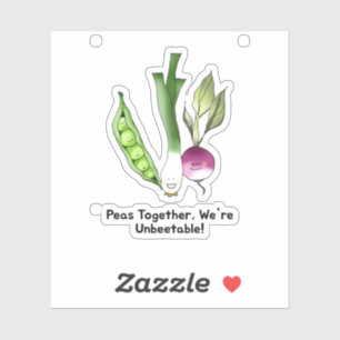 Erbsen und Veggie Die besten Freunde Pub Aufkleber