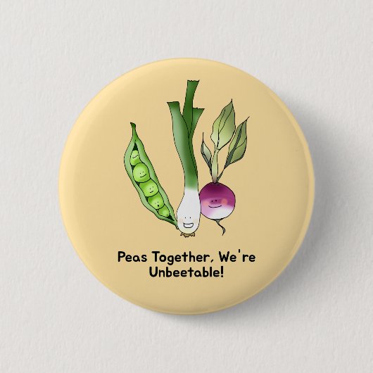 Erbsen und Veggie Die besten Freunde Pub Button (Vorderseite)