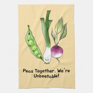 Erbsen und Veggie Die besten Freunde Pub Geschirrtuch