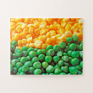 Erbsen und Zuckermais Puzzle