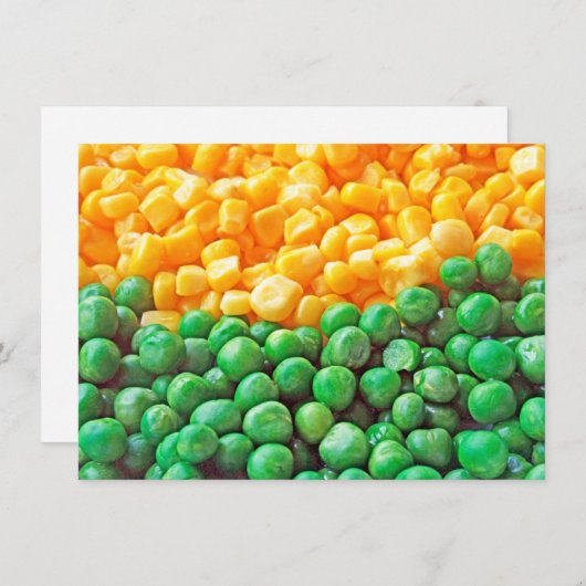 Erbsen- und Zuckermaiskarte (Vorne/Hinten)