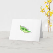 Erbsenhülse-Doppelgruß-Karte Karte (Gelbe Blume)