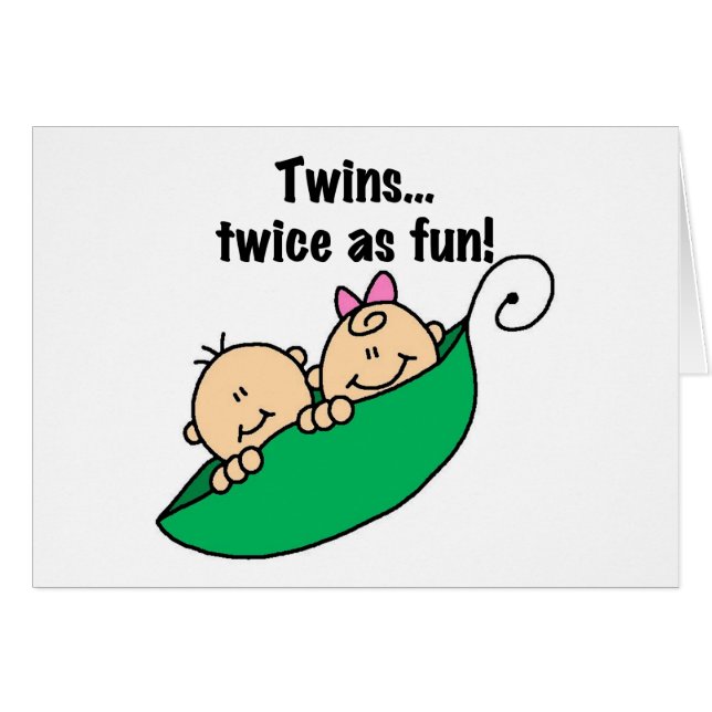 Erbsenhülse paart zweimal als Spaß (Vorderseite (Horizontal))