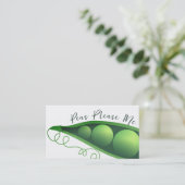 Erbsenkarte Catering Koch-Reservierungskarte Visitenkarte (Stehend Vorderseite)