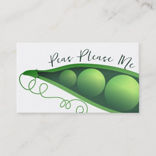 Erbsenkarte Catering Koch-Reservierungskarte Visitenkarte (Vorderseite)