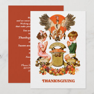 Erbsenkunst Thanksgiving-Dinner-Einladung Einladung