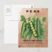 Erbsensamenpackung Postkarte (Vorne/Hinten)