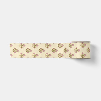 Erbstück-Blumen - Staubiges Mauve-Rosa und Sanftes Satinband
