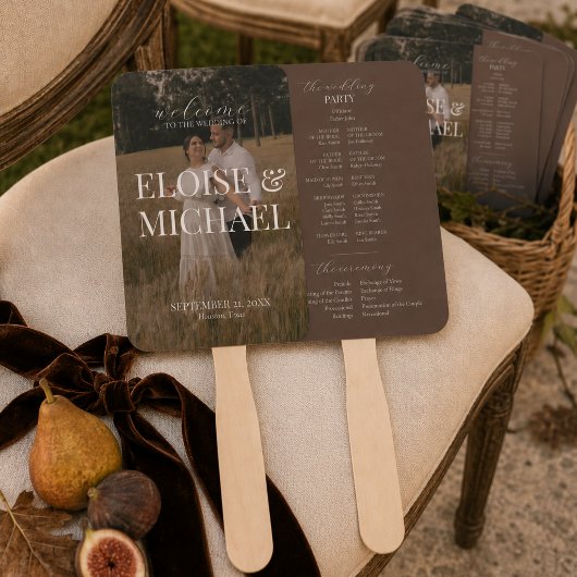 Erbstück-Ernte Herbst-Hochzeitszeremonie-Programm Fächer
