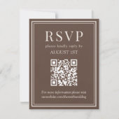 Erbstück-Harvest-QR-Code-Hochzeit RSVP Karte (Vorderseite)