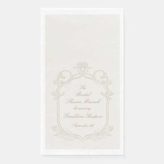 Erbstück-Rococo-Bridal-Shower-Brunch Serviette (Vorderseite)