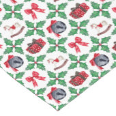 Erbstück-Stechpalmen-Patchwork-Weihnachtsfest Kurzer Tischläufer (Ecke)