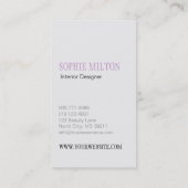 Erbstuhl-Zuhausestager-Innenarchitekt Visitenkarte (Rückseite)