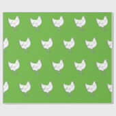 Erbzucht-Hühner - Legehenne-Muster Geschenkpapier (Flach)