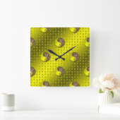 Erd-Affe Quadratische Wanduhr (Zuhause)