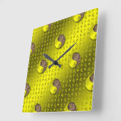 Erd-Affe Quadratische Wanduhr (Winkel)