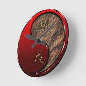 Erd-Affe Runde Wanduhr (Winkel)